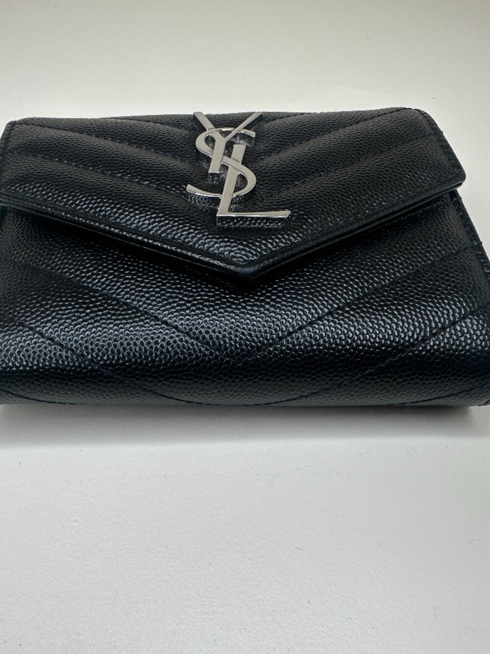 Saint Laurent Cassandre Matelassé Compact Tri Fold Wallet - Picture 3 of 14